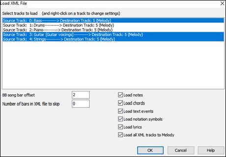 Load XML File dialog